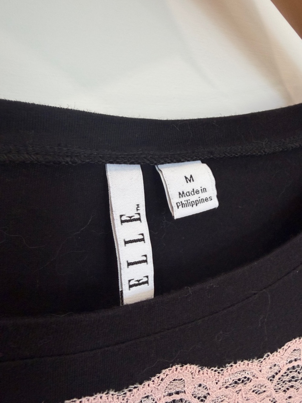 Elle Black and Pink Cap Sleeve Boxy Tee - Picture 2 of 6